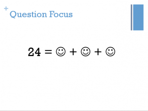 The QFocus is a stimulus for jumpstarting student questions; it is the focus for students to generate their questions.