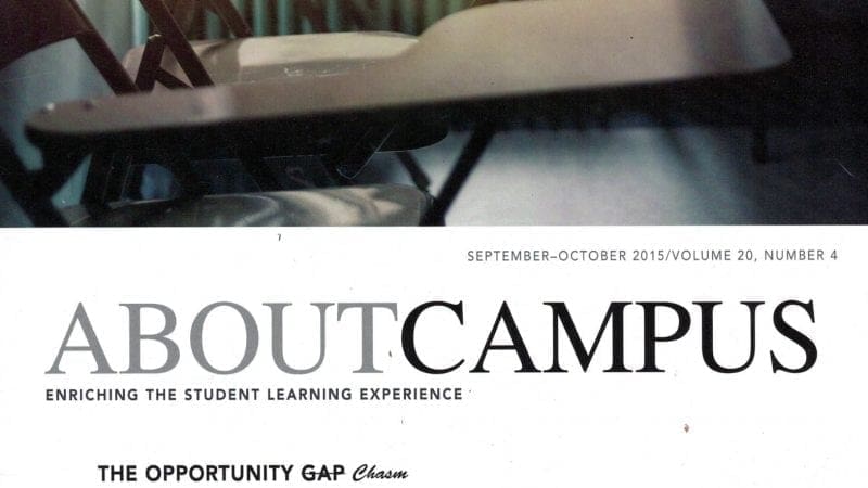 The cover of the About Campus publication.