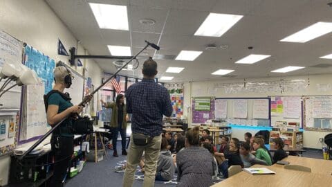 Behind the scenes: Nevada 4th-graders star in QFT video