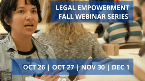 Legal empowerment fall webinar series