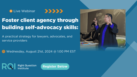 Foster client agency through building self-advocacy skills: A practical strategy for lawyers, advocates, and service providers