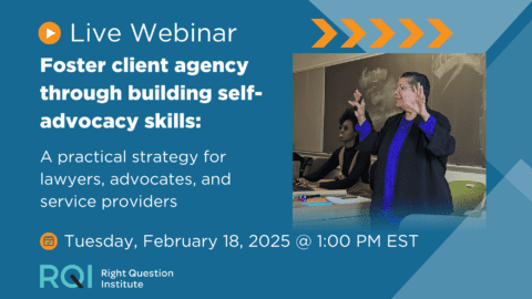 Foster client agency through building self-advocacy skills
